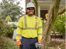 DTE gas field worker at customer home